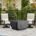 thumbnail image 4 of Outdoor Fire Pit Table Covers - 600 D, 100% Waterproof, UV & Weather Resistant Gas Fire Pit Cover with Air Pockets and Drawstring for Snug fit (42" L x 42" W x 22" H, Fab Light Grey), 4 of 6