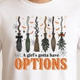 thumbnail image 3 of Retro A Girl’s Gotta Have Options Halloween Witches Feeling Witchy – T-Shirt, Hoodie & Sweatshirt – Halloween Fun – Witch, 3 of 6