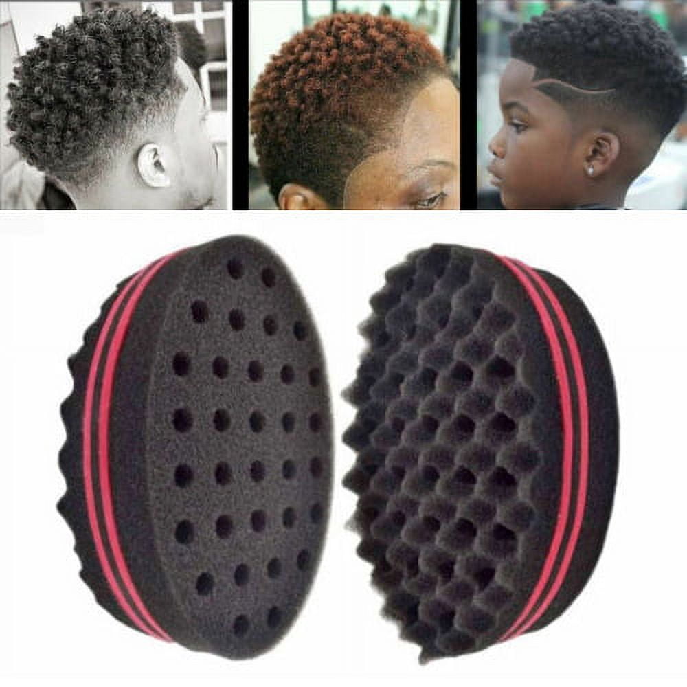 Black Magic Barber Schwammbürste – Doppelseitig Für Locken, Twists & Waves (afro-haar, Lockiges Haar)