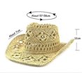 thumbnail image 2 of Women/man Hand Made Pierced Cowboy Hat Wide Brim Sun Hat-black, 2 of 5