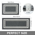 thumbnail image 3 of FloorHug Kitchen Rugs and Mats 2 Pieces, 20"x48"+20"x30", Stain-Resistant and Absorbent Kitchen Mats Non-Slip, Machine Washable Kitchen Floor Mat, Rugs for Kitchen, Floor and Home, Grey, 3 of 9