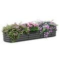 thumbnail image 1 of Outsunny Galvanized Raised Garden Bed Planter Box, 6.4 x 2 x 1ft, Dark Grey, 1 of 9