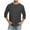 Dark Gray, variant on Yghzkop Men's Casual Fashion Solid Color Round Neck Loose T-shirt Mid-length 3/4 Sleeves Blouse Tops