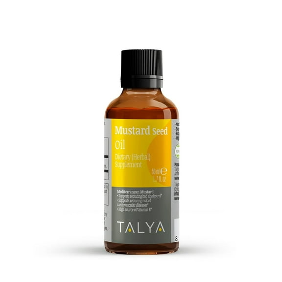 Talya Pure Mustard Oil, Natural Oil, Liquid Drops, Cold Pressed, 1.7 fl. oz