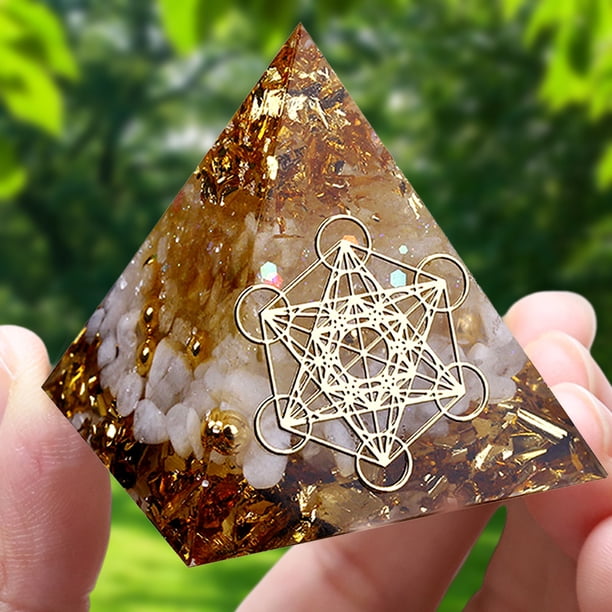 Adornos de escritorio de generador de energía de orgón de cristales de pirámide de orgonita natural de 5 cm Likrtyny Para estrenar