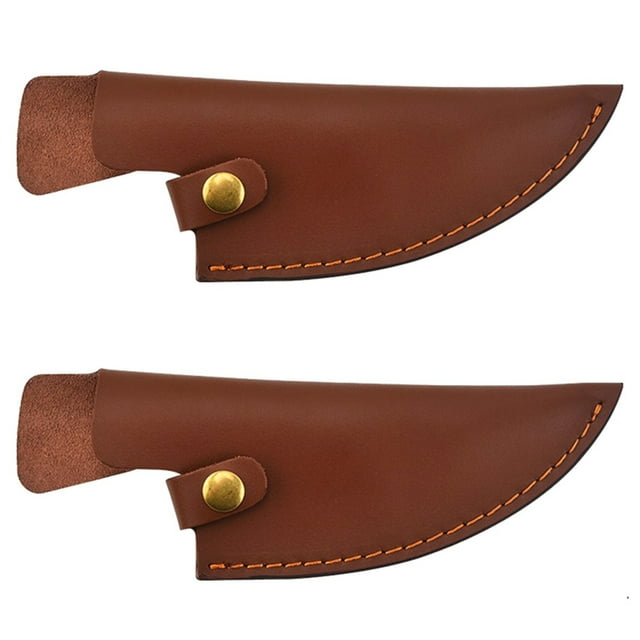 2X de Cuchillo de Piel de Vaca, Cuchillo para Deshuesar, Cuchillos de Cocina Pequeños, de PU con Anillo para Cinturón, de Cuchillo Portátil
