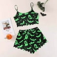 thumbnail image 5 of Hvot&aat Halloween Pajamas Sets for Women Pumpkin Ghost Print Camisole Tank Tops and Shorts Casual Holiday Funny Sleepwear, 5 of 5