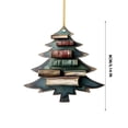 thumbnail image 3 of Colgante de libro de acrílico de doble cara para árbol de Navidad - adorno navideño de 2,5" para decoración de árbol y puerta en interior/exterior, 3 of 5
