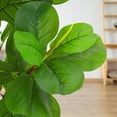 thumbnail image 6 of Artificial Fiddle Leaf Fig Tree 5.8ft Tall with 65 Decorative Leaves, Fake Fig Silk Tree in Pot, Artificial Tree in Plastic Pot for Home Office, Living Room, Corner Decor Indoor, 6 of 7