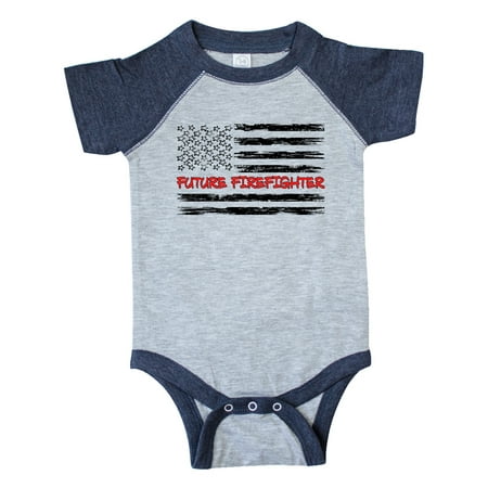 

Inktastic Future Firefighter- Distressed Flag Gift Baby Boy or Baby Girl Bodysuit