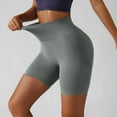 thumbnail image 3 of Women's High Waist Yoga Shorts - Polyester/Spandex, Soft Stretch, Lift, Fitness/Dance, 3 of 6