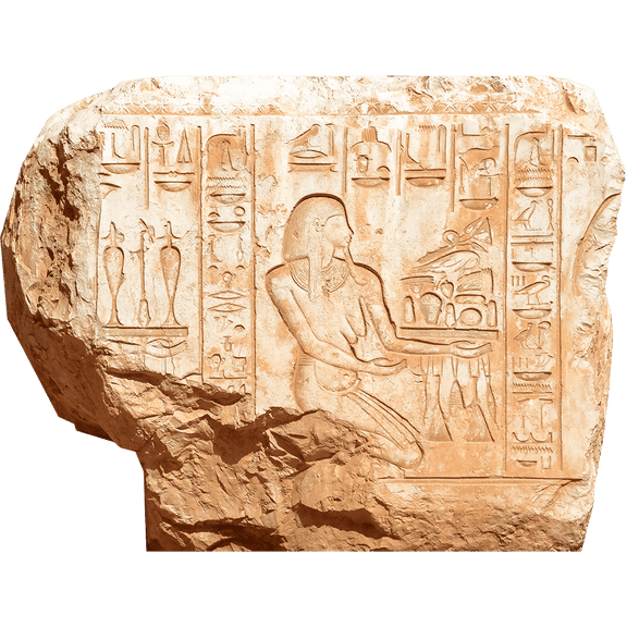 H13155 Ancient Egyptian Reflexology Hieroglyphs Stone Slab
