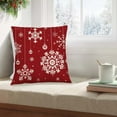thumbnail image 4 of Dongrere Linen Christmas Pillow Covers 18x18 Inch Red Pillowcase for Christmas Decorations Indoor Decorative Pillow Case for Indoor & Outdoor Use, 4 of 6