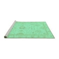 thumbnail image 2 of Ahgly Company Machine Washable Indoor Square Oriental Turquoise Blue Traditional Area Rugs, 6' Square, 2 of 4