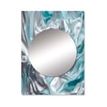 thumbnail image 2 of Designart "Dancing Colors in Silver and Blue" Abstract Marble Mirror Wall Decor - Modern Silver Abstract Living Room Wall Mirror Art - 40" x 30" Inch, 2 of 5