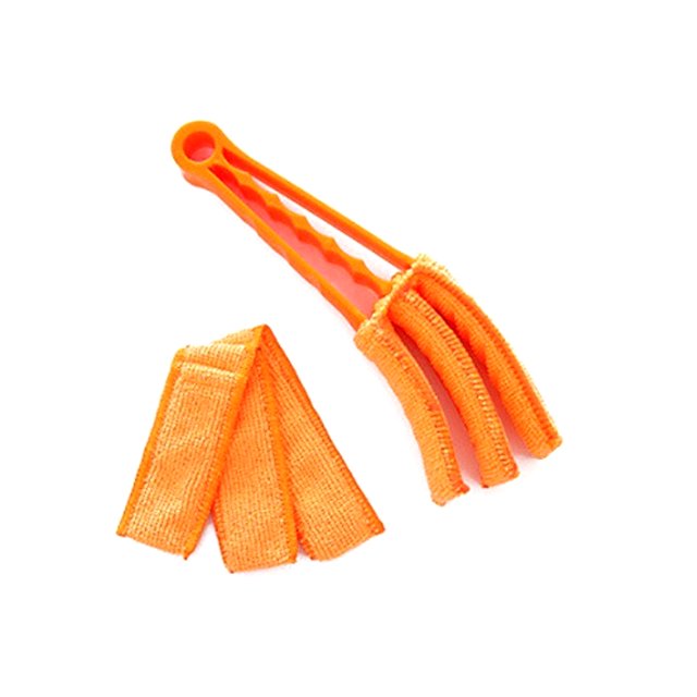 Cepillo de limpieza de polvo de ventilación de aire acondicionado, cepillos de sombra de ventana extraíbles portátiles de mano, herramientas Suministros de limpieza para el hogar Amarillo Bearachild HA059677-02