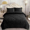 thumbnail image 2 of NC Winter Warm 3 Ply Borrego Fleece Black Soft Microfiber Bed Blanket, Queen, 2 of 6