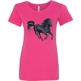thumbnail image 3 of Inktastic Beautiful Galloping Black Horse Women's T-Shirt, 3 of 5