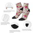 thumbnail image 3 of Bingfone Rose Mix Leopard 4 Design Patterned Men's Women's Casual Cotton Socks, 3 of 5