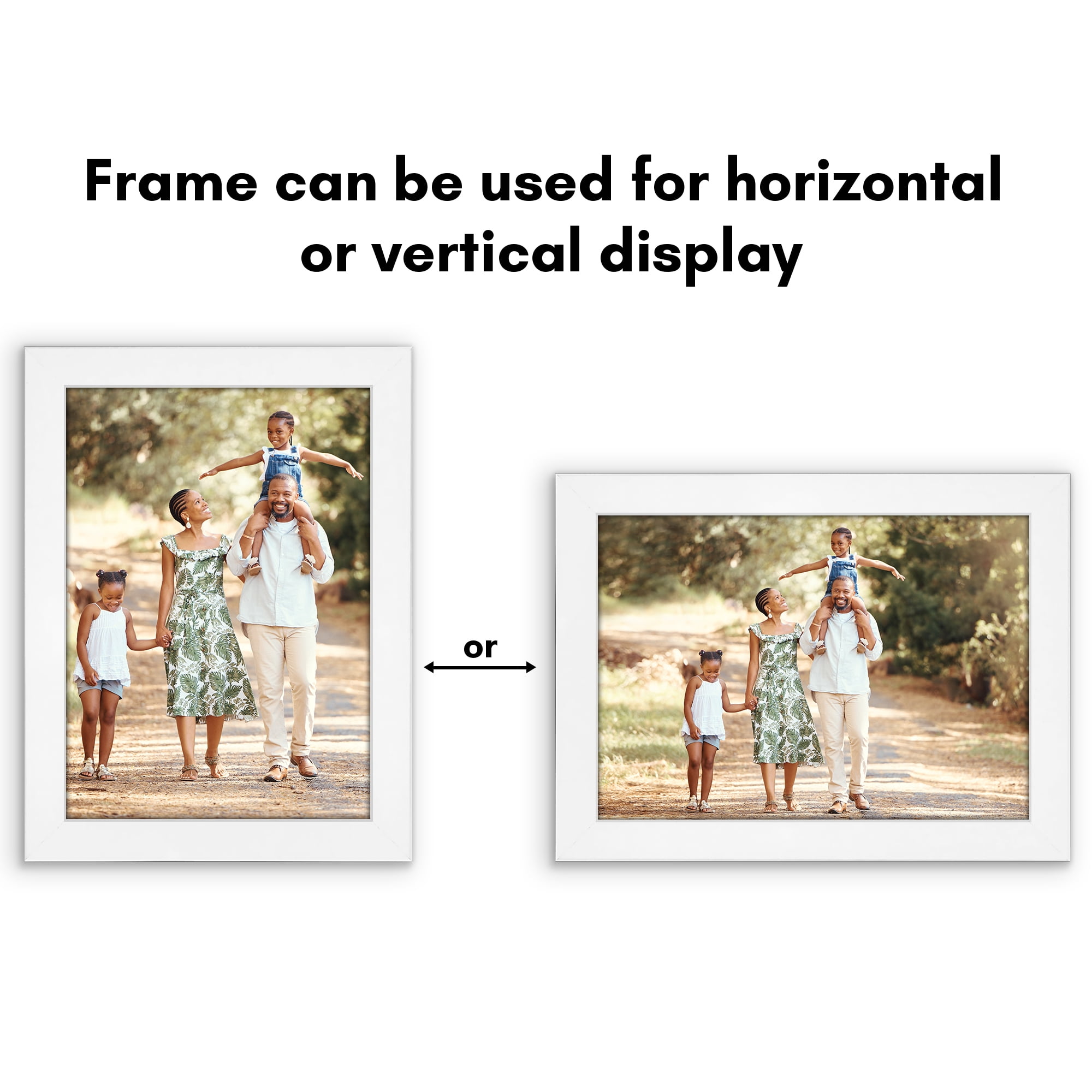 Americanflat A5 5.8x8.3 Picture Frame with Shatter-Resistant Glass Signature Collection Frames Tabletop - White