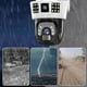 thumbnail image 3 of Cámara de vigilancia de tres pantallas para el hogar, exterior, resistente al agua, conexión a teléfono móvil, red 4G, monitoreo remoto sin conexión, 360 grados, sin ángulo, monitor., 3 of 9