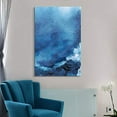 thumbnail image 2 of wall26 Canvas Wall Art - Oil Painting Style Abstract Blue Ocean - Giclee Print Gallery Wrap Modern Home Art Ready to Hang - 16x24 inches, 2 of 3