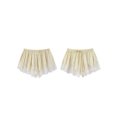thumbnail image 3 of LMLYSoH Women's Mini Shorts Lace Patchwork Drawstring Elastic Waist Casual Summer Loose Lounge Shorts, 3 of 7