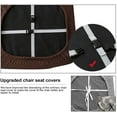 thumbnail image 3 of LAICAIW Seat Covers for Dining Room Chair Seat Slipcovers Kitchen Chair Covers (Chocolate, 2 Pcs), 3 of 7