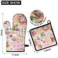 thumbnail image 6 of Pioneer Flower Kitchen Oven Mitt and Pot Holder Sets 2 Pcs for Baking, Cooking and Grilling, Heat Resistant Up To 392 °F, 6 of 7