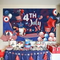 thumbnail image 4 of EUDIDV Patriotic Decor Background Fabric For Independence Day In The United States Holiday Decorations Party Streamers Photos Carnival Flags Supplies Party Supplies​, 4 of 5