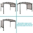 thumbnail image 4 of Sunnydaze 9' x 12' x 7.5' Gray Steel Pergola, 4 of 10