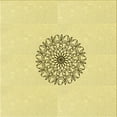 thumbnail image 1 of Ahgly Company Tapis d'Intérieur Lavable en Machine Carré Transitionnel Jaune Maïs, 5 Pieds Carré, 1 of 7