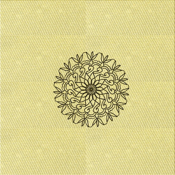 Ahgly Company Machine Washable Indoor Square Transitional Corn Yellow Area Rugs, 6' Square