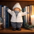 thumbnail image 3 of Northlight Winter Nordic Standing Christmas Figurine - 12" - White and Gray, 3 of 6