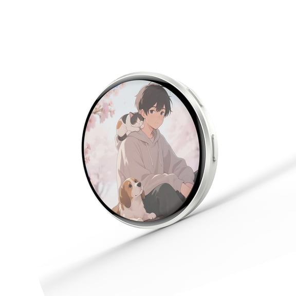 Electronic Digital Badges with Touch Control for Backpack Bag Clothing Clip Customizable GIF/Photo/Video Display LED Pin