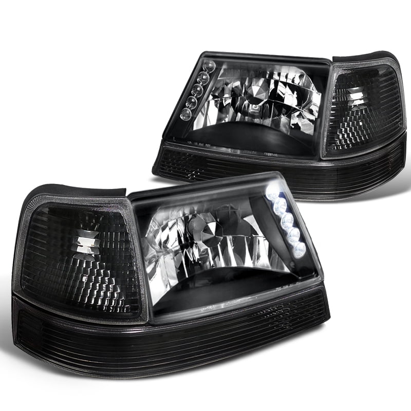 SpecD Tuning For 19982000 Ford Ranger Led Headlights Black + Corner
