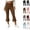 06# Brown, variant on Women Fold Over Capri Pants Mid Rise Foldover Yoga Leggings Knee Length Cropped Flared Bell Bottom Capris Navy XXL