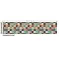 thumbnail image 3 of Ambesonne Teal and Brown Fabric by the Yard Upholstery, Sun Motif in Squares, 10 Yards, Ruby Pastel Brown Blue, 3 of 5