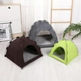 thumbnail image 6 of Cat Bed House with Soft Mat,Breathable Washable Pet Puppy Kennel Dog Cat Folding Indoor Outdoor House Bed Tent Brown, 6 of 7