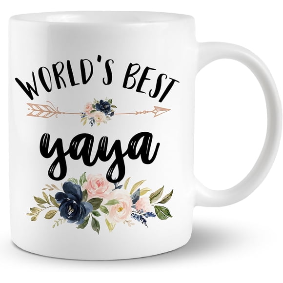 Yaya Mug, Yaya Coffee Cups Ceramic, World's Best Yaya Coffee Mug, Yaya Gifts, Yaya Gifts Grandma, Gifts for Yaya, Grandma Gifts, Best Grandma Gifts, Grandma Coffee Mug Gifts for Yaya
