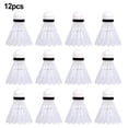thumbnail image 1 of Mosiee 12Pcs Plastic Badminton Balls Shuttlecocks Birdies Entertainment Badminton, 1 of 8