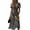 Gray, variant on Minjewel Ladies Floral Casual Fashionable Short Sleeve V-Neck Dress for Spring Summer Women's Daily Casual Wear,Gray,S