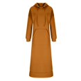 thumbnail image 3 of Comdrip Long Hoodies for Women, Women's Casual Pocket Slim Pullover Hoodie Dress 2025 Fall Pullover Oversized Sweatshirt for Women Hoodie Dress for Women orange XL, 3 of 6