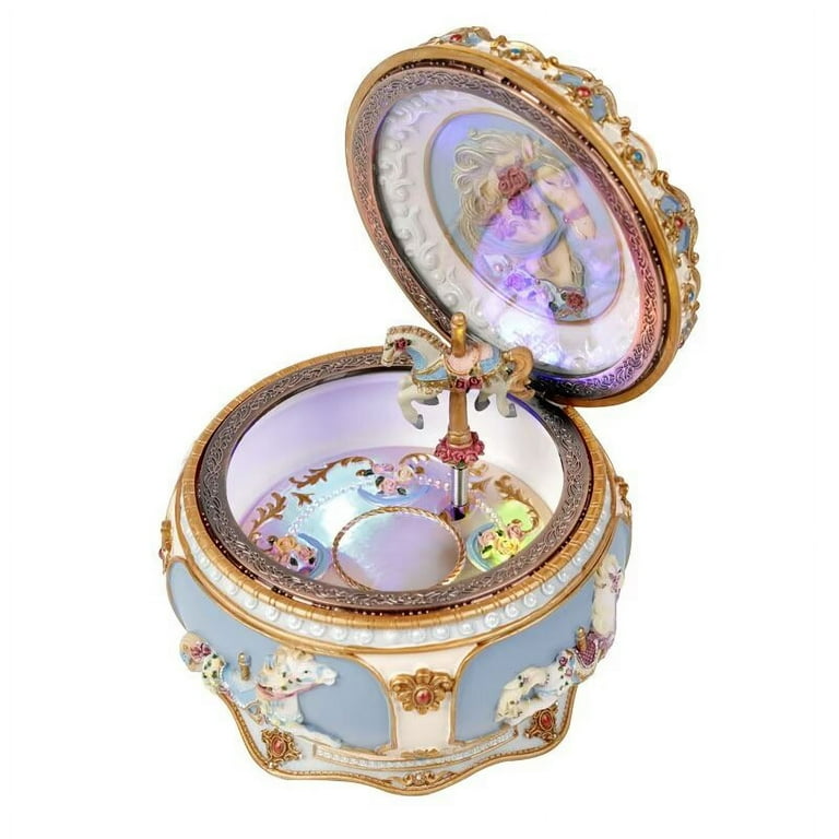 AmaMary Vintage Ballerina Music Box, Resin Wind-Up Design with