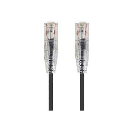 UPC: 0889028032374 | Monoprice 10-Pack  SlimRun Cat6A Ethernet Network Patch Cable  5ft Black – 5 ft Category 6a Network Cable for PC  Server  Printer  Router  Network Media Player  VoIP Device  PoE-enabled Device  Net…