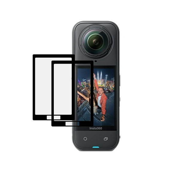 KIQ 2 Pack CLEAR Tempered Glass Screen Protector Compatible with Insta360 X5