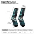 thumbnail image 2 of Lukts Wave Ocean Animal Shark Pattern Womens Crew Soft Moisture-wicking Socks,Moisture Control Crew Socks,Mid Calf Socks, 2 of 6