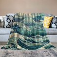 thumbnail image 2 of Orinice Wave Ocean Painting Warm Lightweight Blanket Soft Fleece Blankets All Seasons Decor Gift 50x60in, 2 of 6