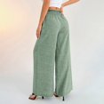 thumbnail image 5 of Endives Linen Pants Women Solid Color Spring Summer Loose High Waist Straight Leg Pant Casual Pants Wide Leg Pants For Women, 5 of 8