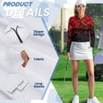 thumbnail image 5 of Uorisanigo Red Heart Long Sleeve Golf Polo Shirts for Women Size S Relaxed Comfortable Quick Dry Athletic Polo Shirts Zip Up Collar Pullover for Workout Sports, 5 of 7